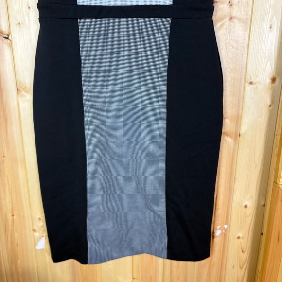 Ann Taylor Factory Dress Sz 6 Career Office Work Wear professional black white - Picture 6 of 13